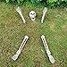 ALLADINBOX Halloween Creepy Graveyard Décor Groundbreaker Realistic Skeleton Bones and Skull(Include Skull, Hands, Legs, arms and feet with Lawn Stakes) for Outdoor Party, Life Size