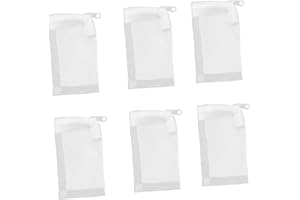 CVUTOVO 20pcs Fine Mesh Aquarium Media Bags Reusable Nylon Fish Tank Filter Pouches with Zipper for Small