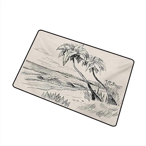Amazoncom Duommhome Door Mat Customization Palm Tree