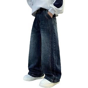 Baggy Jeans Kids Boys Parachute Cargo Pants Elastic Waist Vintage Trousers Y2K Hip Hop Streetwear Cute Skateboard Jeans