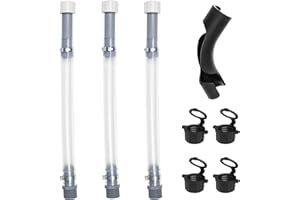 Glowentix Practical Refueling Set with 3 PCS Gas Can Hoses, 1 PCS Hose Bender, and 4 Vent Caps Compatible with3/5/5.5 Gallon VP Fuel Jug Suitable for Racing and Home Use