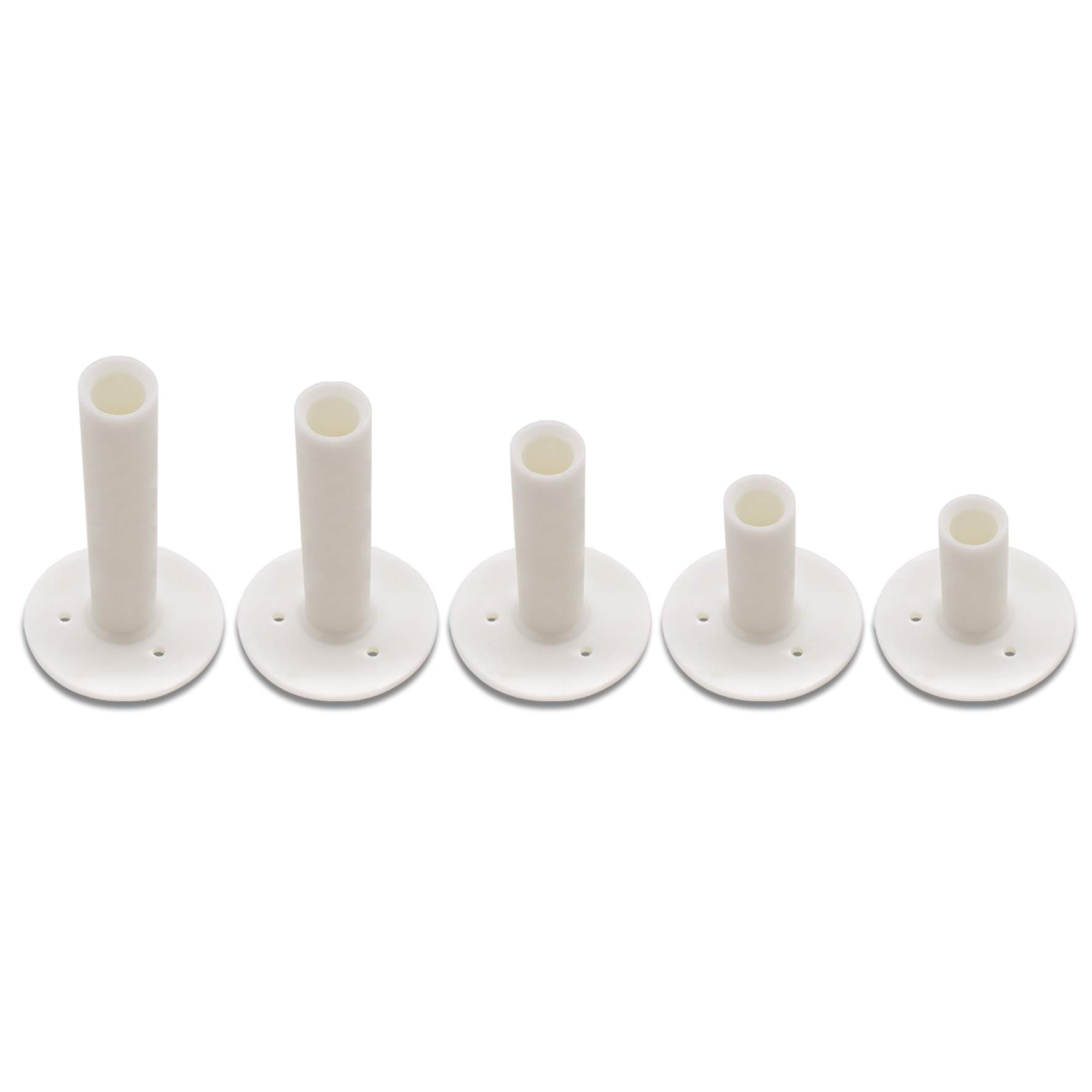 AUEAR, 5 Pack Golf Rubber Tees Holder for Practice and Driving Range Mats (White)