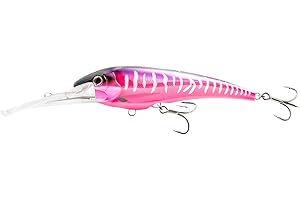 Nomad Design DTX Minnow with Patented Autotune System - Distressed Baitfish Swimming Action, BKK Diablo
