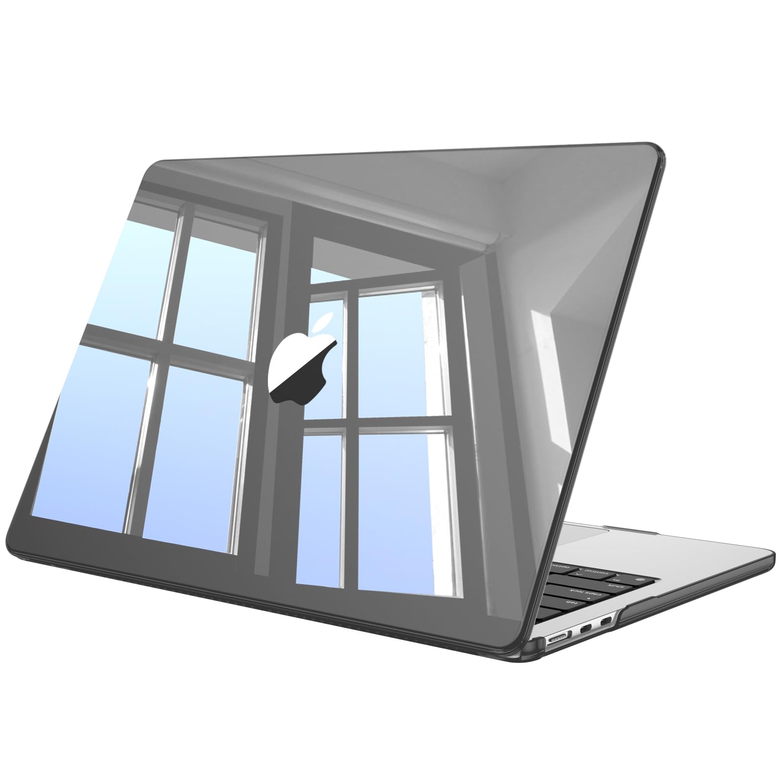 FINTIE Case for MacBook Air 13 inch M5 (2026)/M4 (2025)/M3 (2024)/M2 (2022), Clear Hard Shell Cover for Macbook Air 13.6 inch, for Retina/Touch ID, Models A3449 A3240 A3113 A2681, Crystal Grey