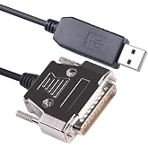 Mendouconert USB to DB25 Male Printer RS232 Serial Cable for Epson Printer TM-T88VI TM-T88V，RS232 Serial Adapter (6ft)