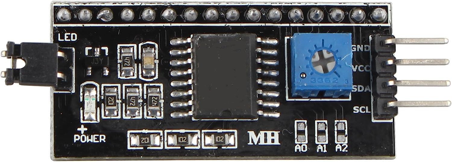 HALJIA LCD1602 Adapter Board Module IIC I2C TWI SPI Serial Interface DC 5V Compatible with Arduino 1602 2004 LCD Display