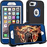 iPhone 8 Plus Case,iPhone 7 Plus Case,iPhone 6s Plus Case,FOGEEK Belt-Clip Protective Heavy Duty Kickstand [Shockproof] Cover Compatible for iPhone 8/7/6/6s Plus(Black and Blue)