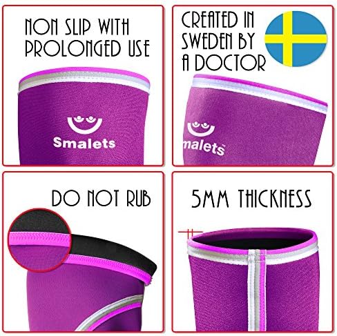 Women’s Athletics &amp; Weightlifting Non Slip Compression Knee Sleeves 1 Pair Great Support &amp; Effective Relief from Muscle Pain &amp; Fatigue