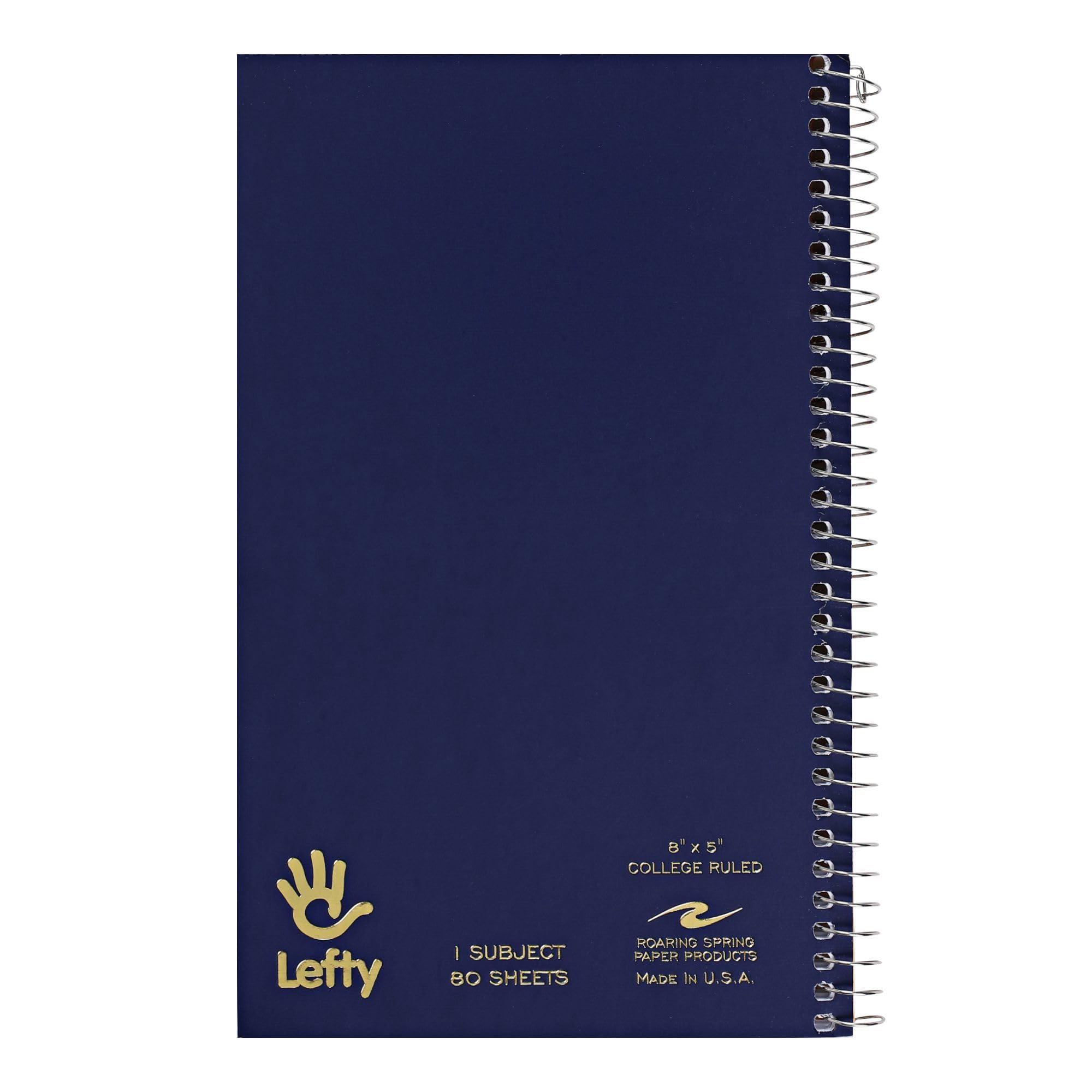 Photo 1 of Roaring Spring Lefty Spiral Journal, College Ruled Small Left Handed Notebook, 8" x 5", 80 Sheets, Assorted Color Covers