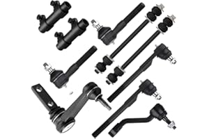 SCITOO 10pcs RWD Front Suspension Kit Inner Outer Tie Rod End Adjusting Sleeve Sway Bar Link Idler Arm Pitman Arm Fit 2000-2001 For Dodge Ram 1500 2000-2002 For Dodge Ram 2500 3500