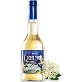 Gourmanity Elderflower Syrup, 16.9 fl oz Glass Bottle, All Natural | All natural, 3 ingredients only. Floral, fresh elderflower cordial for cocktails, sodas and desserts. Glass bottle.