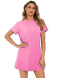 Milumia Women Casual Short T Shirt Dress Short