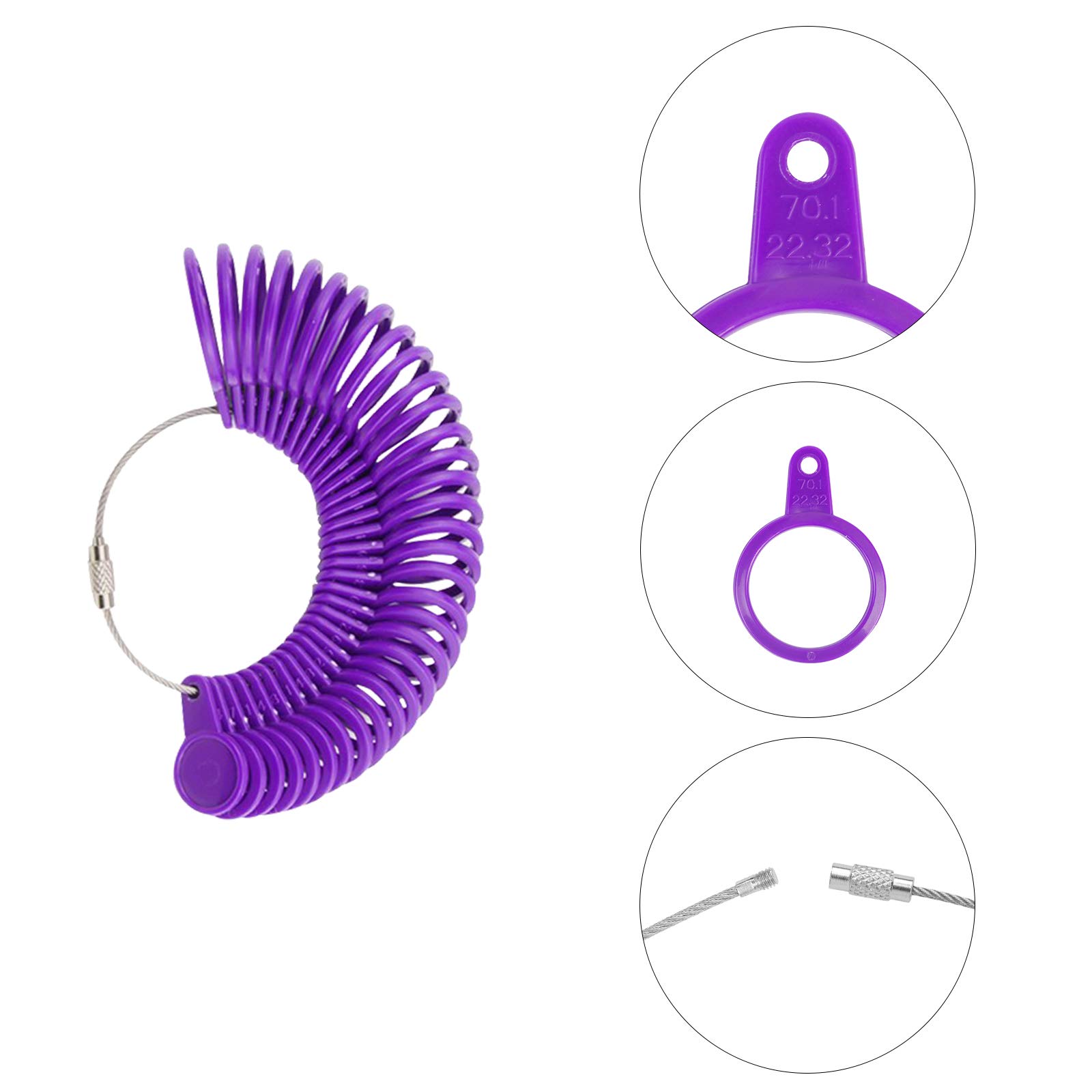 TAZEMAT Ring Sizer Gauge Set Ring Guard Clip Size Adjuster for Loose Rings Plastic Transparent Rings Resizer with Polishing Cloth Adjustable Finger Measuring Sizes Chart UK A to Z for Men and Women