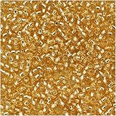 Toho Round Seed Beads 15/0#22 'Silver Lined Lt Topaz' 8 Gram Tube