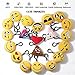 Emoji Keychains Plush Mini Pillow for Home Decoration/Kids Birthday Party Supplies Favor/Novel Toy/Party Bag Filler/Camp Prize Classroom Carnivals Reward for Girls and Boys, 20 Pack