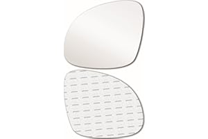 New Replacement Flat Mirror Glass with Full Size Adhesive for 2009-2017 Volkswagen VW Tiguan Driver Side View Left LH