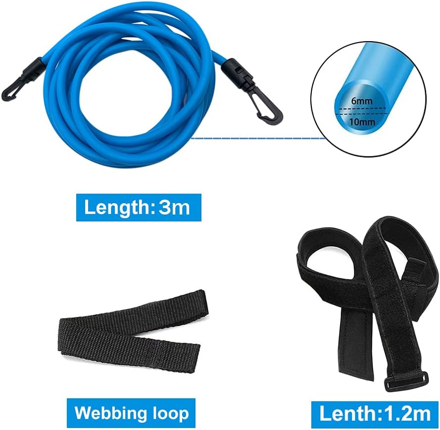 Kenoucle Swim Training Belts Swim Bungee Cords Resistance Bands Swim Tether Stationary Swimming, Swim Harness Static Swimming Belt : Sports & Outdoors