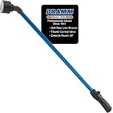 Dramm One Touch Rain Wand Watering Wand &ndash; 30 Inch Garden Watering Wand with Thumb Control Valve &ndash; Gentle Shower Spray for Plants, Flower Beds &amp; Hanging Baskets &ndash; Blue