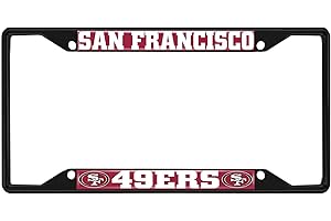 FANMATS NFL Unisex-Adult Black License Plate Frame