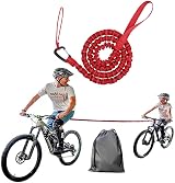 TeTupGa Bicycle Tow Rope Belt Strap for Mountain Bikes Red 1.7m-3m