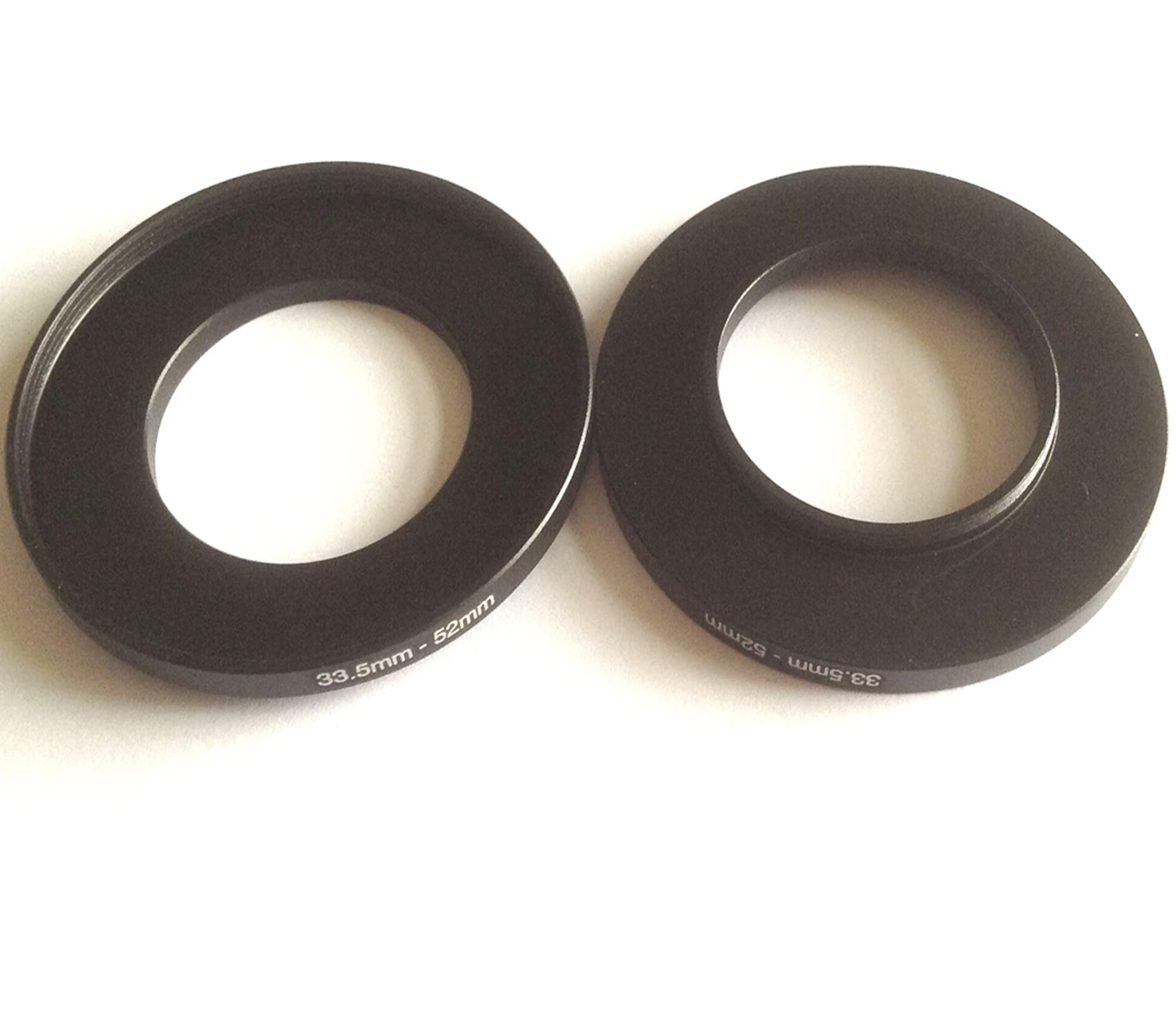 2pcs 33.5mm To 52mm Size Step Up Rings Connector Digital Video Camera Lens Transfer 33.5-52mm Filter Aperture Connect Adapter 33.5-52 Ring Photo Fix Video Photograph-y Parts Screws Accessories