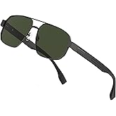 ATTCL Polarized Sunglasses for Men, Mens Sunglasses for Driving, Fishing, Golf, Pilot Square Metal Frame, UV400