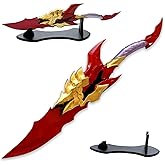 24" Anime Kamish's Woes Kamish's Cosplay Sword Gold Steel Sword with Display Stand Cosplay Prop,for Collection,Stage Performance,Gift,Home Decor