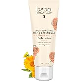 BABO Botanicals Moisturizing Oat & Calendula Body Lotion – Lightly Scented Hydration for Dry or Sensitive Skin – Gentle for Baby, Toddler, Kids & Family – Vegan – 1 or 2 Pack
