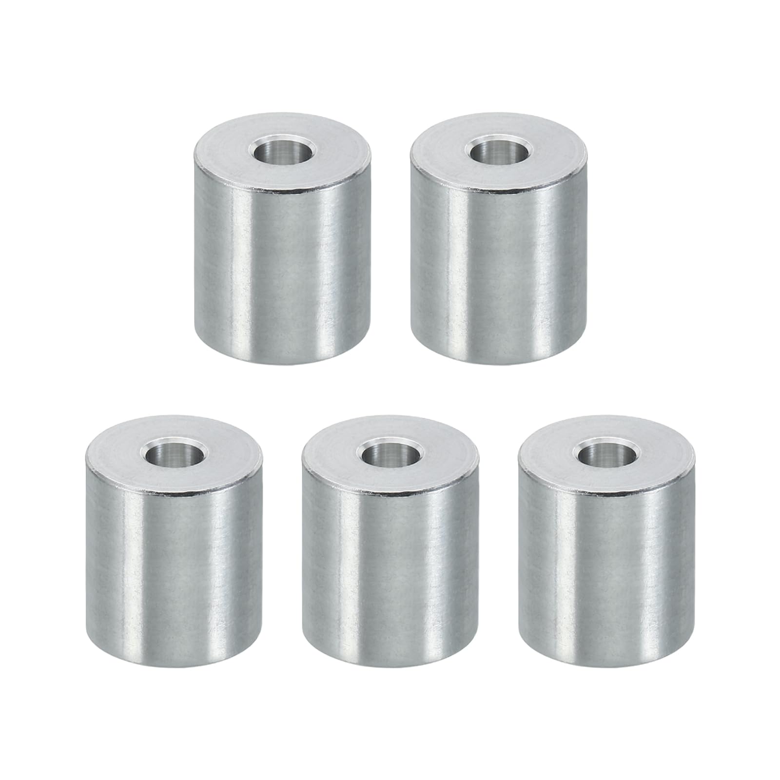 PATIKIL M6 Aluminum Spacers, 5 Pcs Metal Spacer Aluminum 6.5mm ID x 20mm OD x 20mm L Aluminum Spacer Screw Standoff Round for 1/4" or M6 Screw Bolts