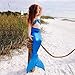 Kids Girls Swimmable Mermaid Tails Flippers Swimming Costume Fancy Dress (Large 11-13 Yr, Blue Mermaid Tail only)