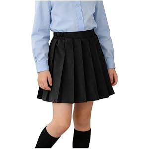 Ayolanni School Uniform Skirts for Girls Adjustable Waist Pleated Skorts Summer Pull-On Athletic Tennis Mini Skirt Dresses