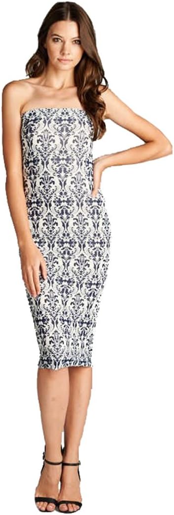 DNA Couture Women's Basic Strapless Bodycon Mini Tube Dress