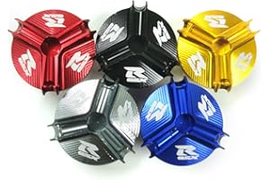 ZXXM Motorcycle Aluminum CNC Engine Oil Filler Plug Fill Cap Plug Screw Compatible With Suzuki Gixxer GSXR600 GSXR750 GSXR1000 Hayabusa GSXR1300 (BLUE)