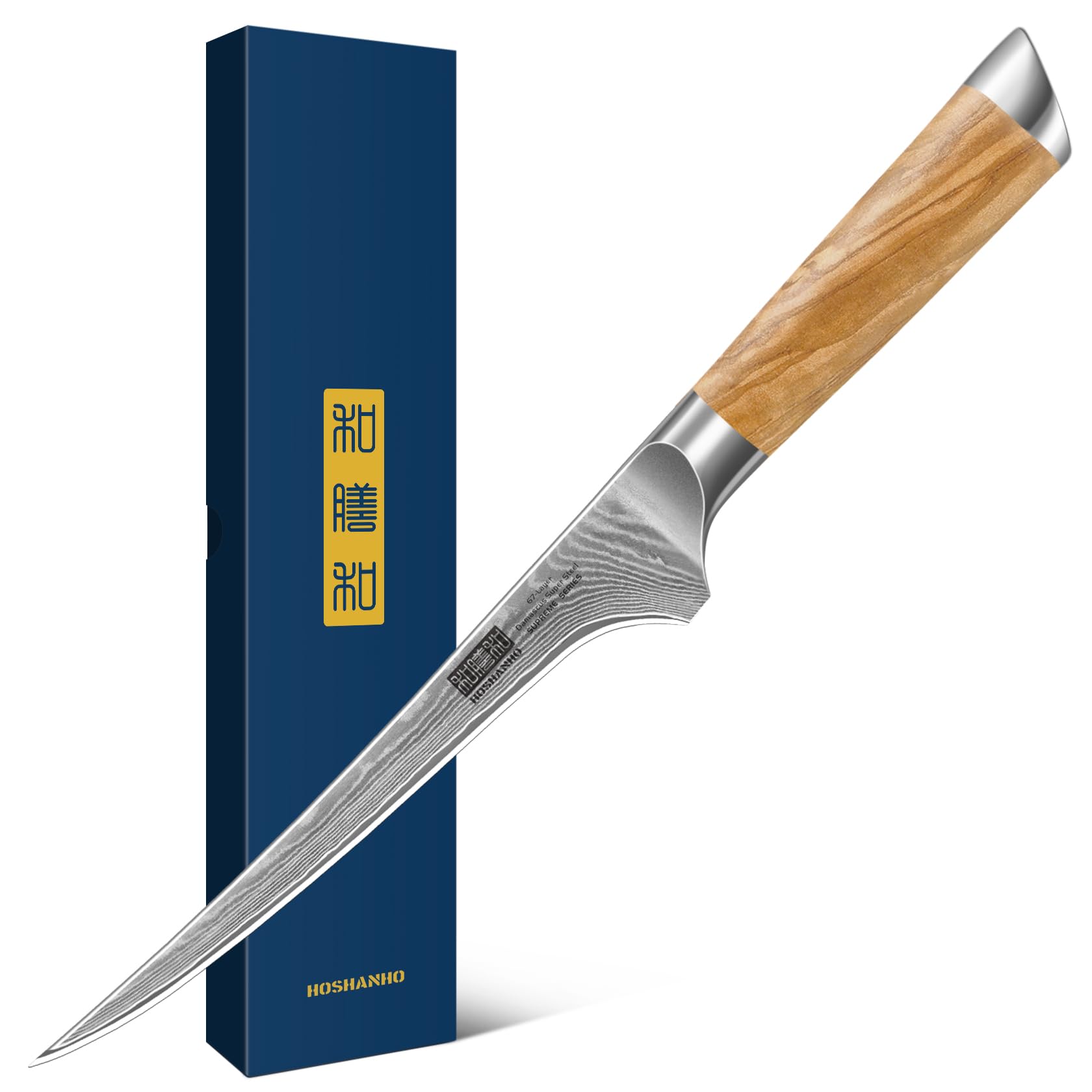 HOSHANHO 7 Inch Damascus Fillet Knife, Professional