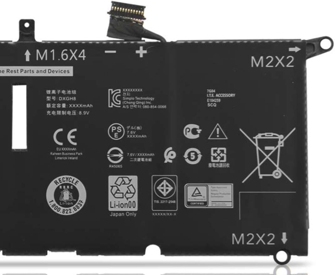 ASKC 52Wh DXGH8 Battery for Dell XPS 13 9370 2018 Series XPS 13-9370-D1605G 13-9370-D1605S 13-9370-D1705G 13-9370-D1705S 13-9370-D1805G 13-9370-D1809G 13-9370-D1905TG 13-9370-D2905G - Image 5
