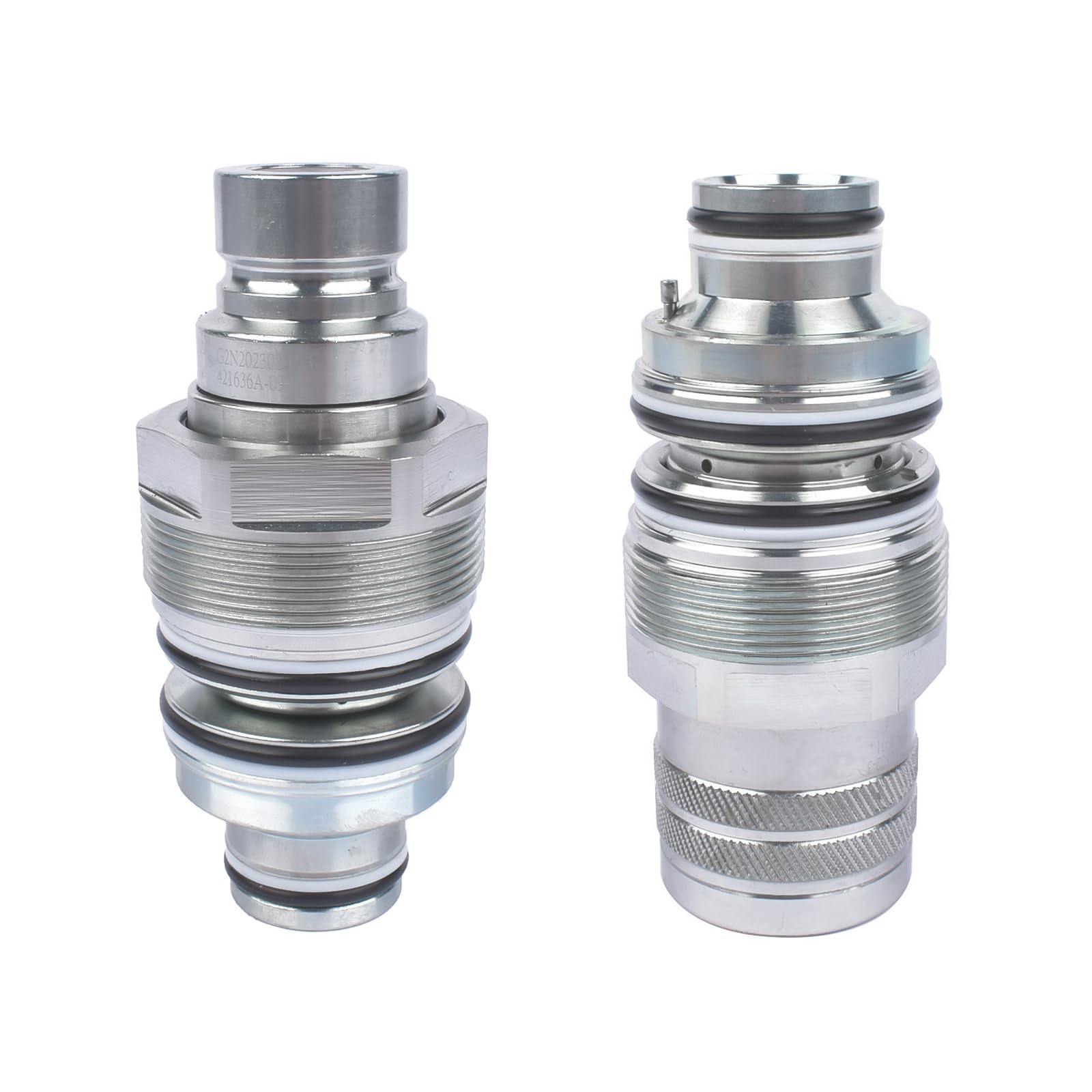 Photo 1 of Niyako 46mm Hydraulic Male & Female Flat Face Quick Coupler Kit Replacement# 6679837 6680018 V0511-77140 V0511-77150 Fit Kubota SVL75 Bobcat 753 763 773 S130 S150 S160 S175 S185 S205 S330