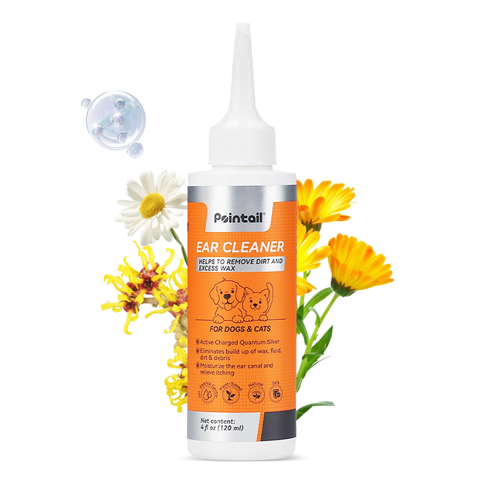 Picture of Pointail Dog Ear Drops, Dog Ear Cleaner and Infection Treatment, Dogs ...