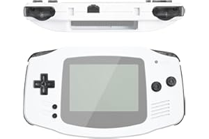 eXtremeRate Clear Black Replacement Full Set Buttons for Gameboy Advance GBA - Handheld Game Console NOT Included