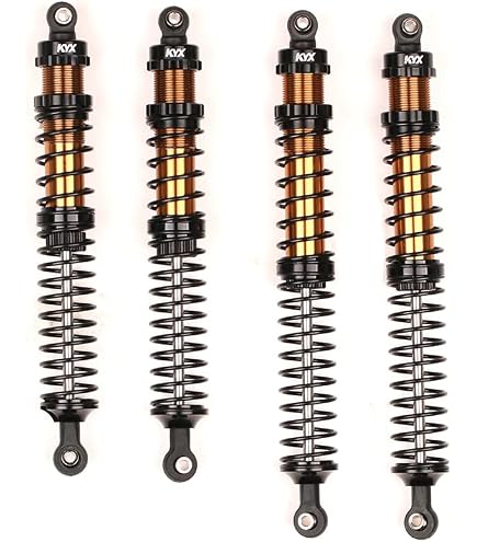 Axial SMT10 Grave Digger & MAX-D Tuning Stoßdämpfer – Aluminium Front/Rear Internal Shocks, 3-fach Längenverstellbar, 1 Paar Blau