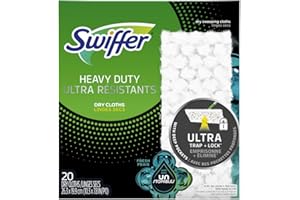Swiffer Sweeper Heavy Duty Dry Multi-Surface Cloth Refills for Floor Sweeping and Cleaning, Unstopables Fresh Scent, 20 Count