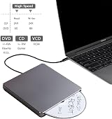 GRTLPOK External CD DVD Drive USB 3.0 Type C Portable Burner Writer Reader Mac view 5