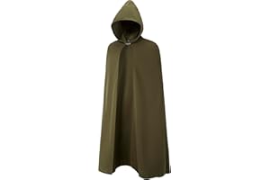 ANDIMADE Medieval Hooded Cloak, Halloween Renaissance Costume, Viking Style, Ranger and Elven Unisex Cape