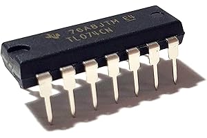 Juried Engineering TL074CN TL074 Quad Low-Noise JFET-Input Operational Amplifier Breadboard-Friendly IC DIP-14 (Pack of 5)