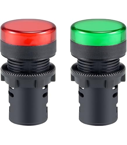 Amazon.com: uxcell 3Pcs Red Indicator Light AC/DC 110V, 22mm Panel