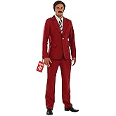 fun shack News Anchor Costume for Men, Newsreader Suit, Anchor Man Outfit, Professional Newsreader Halloween Costumes for Men