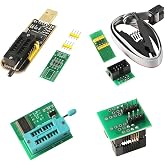 ACEIRMC SOIC8 SOP8 Test Clip For EEPROM 93CXX / 25CXX / 24CXX + CH341A 24 25 Series for EEPROM Flash BIOS USB +1.8V Adapter + Soic8 Adapter Programmer Module Kit (1 sets)