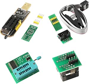 ACEIRMC SOIC8 SOP8 Test Clip For EEPROM 93CXX / 25CXX / 24CXX + CH341A 24 25 Series EEPROM Flash BIOS USB +1.8V Adapter + Soic8 Adapter Programmer Module Kit (1 sets)