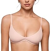 INLYRIC Women's Inbarely Plus Plunge Bra - Unlined Underwire Sexy Demi Balconette Bras