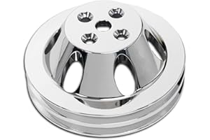 Cobra-Tek - CBK-HZ-8842-M- aluminum stainless Steel - Compatible Chevy Big Block Following Engines: 427, 454, 396, 454, Machined Water Pump Pulley 2 Groove Short