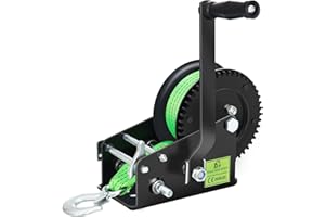 XGeek 3500LB Boat Trailer Winch with 4:1and8:1Gear Ratio Boat Winch for Trailer and Three-Speed Settings Suitable for Various Boats and Vehicles